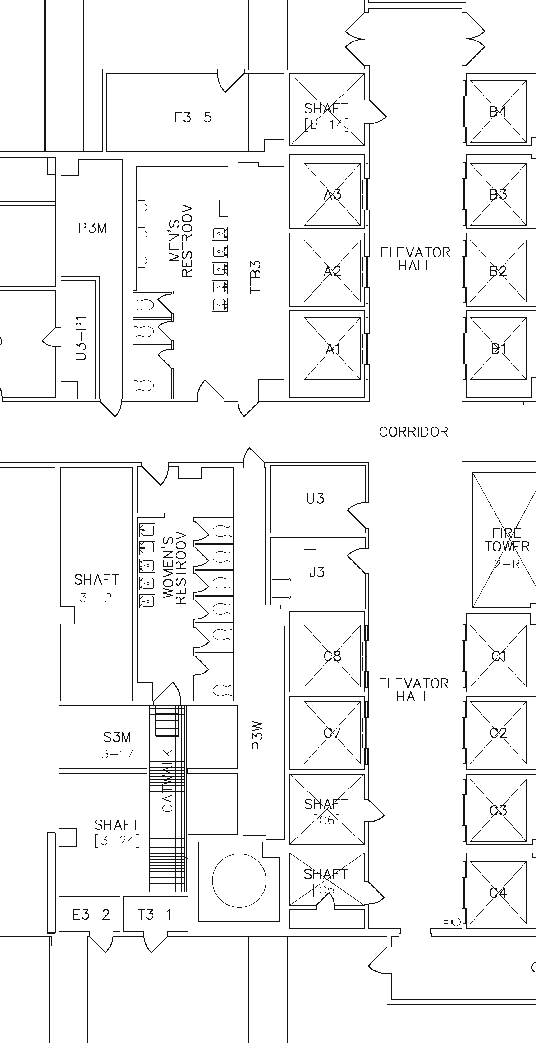 Mechanical bid drawing of an architectural cooling tower